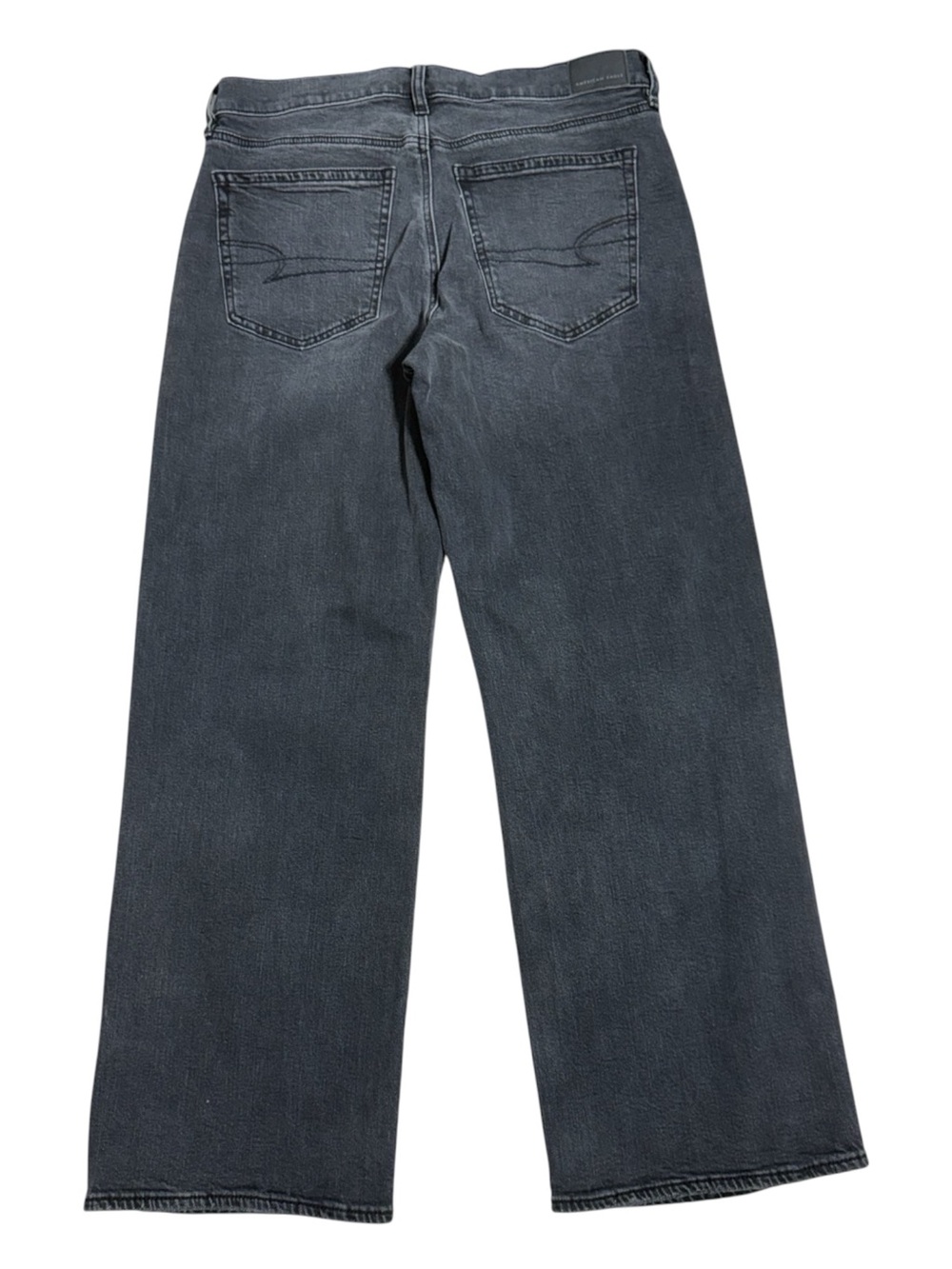 American Eagle High Waisted Stovepipe Jeans Washed Black Size 6 Regular - Picture 3 of 7
